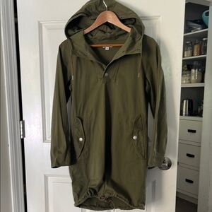 L.L. Bean Signature Olive Utility Jacket long dress style green size small